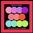 Summer Polka Dot Square Frame Set of 12 + 1 Bonus Frame