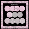 Pink anf Grey Chunky Square Frames set of 12
