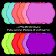 Fancy Shaped Summer Mat/Topper 1 set of 12
