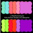 Fancy Shaped Summer Mat/Topper 2 set of 12