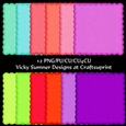 Fancy Shaped Summer Mat/Topper 4 set of 12