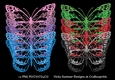 Dark Glitter Butterflies set of 12