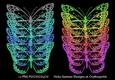 Jewel Glitter Butterflies set of 12