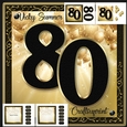 80th Birthday Black and Gold