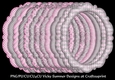 Pink and Grey Scolloped Oval Frame set of 12