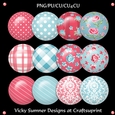 Shabby Chic Brad/Button Embelishment set of 12