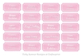 Happy Birthday Tags Pale Pink in 20 Diffenent Fonts