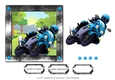 Born to Ride Blue Motorbike