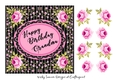 Pink and Black Floral Grandma