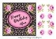Pink and Black Floral Nan