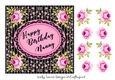 Pink and Black Floral Nanny