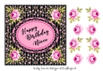 Pink and Black Floral Niece