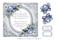 Birthday Verse Floral Blue