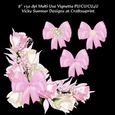 Rose Bud and Bow Pale Pink Vignette
