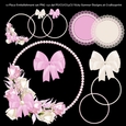 Pink Rose and Pearl Embelishment Set 10 Pieces