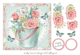 Bucket of Flowers 7x7 Topper