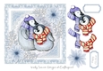 Christmas Animals 1 Penguins 7x7 Topper