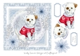 Christmas Animals 1 Dog in Jumper 7x7 Topper