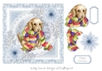 Christmas Animals 1 Dog in a Scarf 7x7 Topper