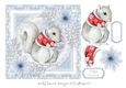 Christmas Animals 1 Squirrel in a Jumper 7x7 Topper