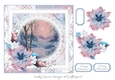 Pink and Blue Pastel Winter Scene 1