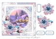 Pink and Blue Pastel Winter Scene 2