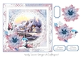 Pink and Blue Pastel Winter Scene 4