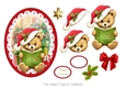 Vintage Christmas Teddy Topper 1