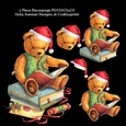 Vintage Christmas Teddy Decoupage