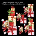 Teddy Present Pile Decoupage