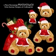 Santa Teddy with Toy Sack Decoupage