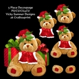 Santa Teddy with Presents Decoupage