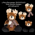 Reindeer Teddy Decoupage