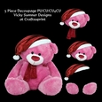Pink Christmas Teddy Decoupage