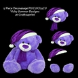 Purple Christmas Teddy Decoupage
