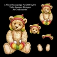 Rainbow Teddy Decoupage