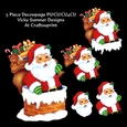 Santa in the Chimney Decoupage