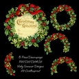 Holly Wreath Decoupage