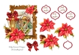 Christmas Lamp and Poinsettia Scene 1