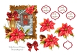 Christmas Lamp and Poinsettia Scene 3