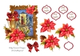 Christmas Lamp and Poinsettia Scene 4