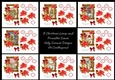 Christmas Lamp and Poinsettia Scenes set of 8