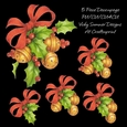 Holly and Jingle Bells Decoupage 