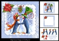 Penguin Couple Christmas Kiss Under the Mistletoe