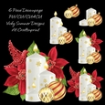 Red Candle Decoupage 