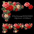 Rose and Carnation Vignette Decoupage