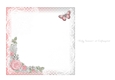 Pink and Grey Butterfly Floral Insert