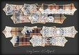 Tartan and Lace Gold Edged Pointed Sentiment Tag