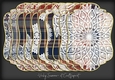 Tartan and Lace Gold Edged Shaped Mat 1