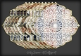 Tartan and Lace Gold Edged Shaped Mat 2